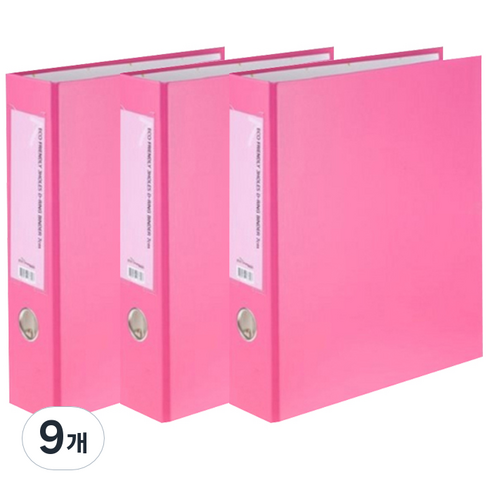 에코청운 에코 D링바인다 A4 7cm 3공, 분홍, 9개
