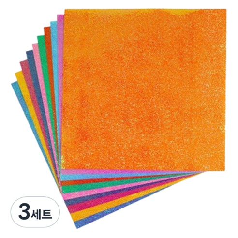 미소로운 이벤트 펄 종이접기 컬러 믹스 7 x 7 cm 100p 세트, 10색, 3세트