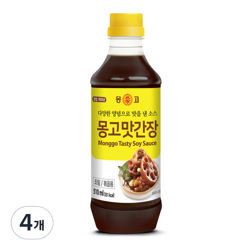몽고간장 맛간장, 510ml, 4개