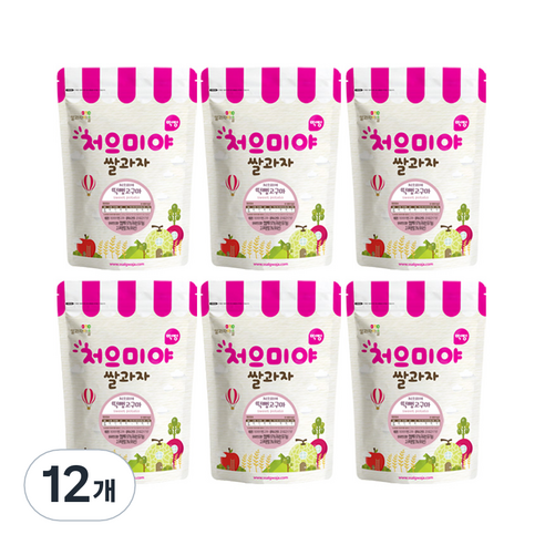쌀과자마을 처으미야 떡뻥 과자, 고구마, 12개, 30g
