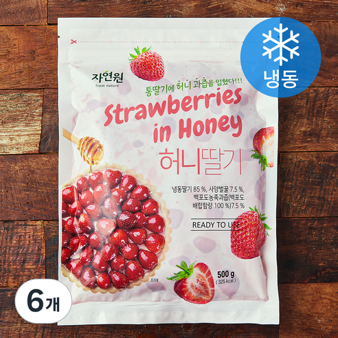 자연원 허니 딸기 (냉동), 500g, 6개
