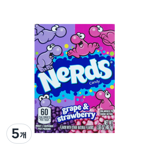 네슬레 너즈 포도향 & 딸기향 캔디, 46.7g, 5개