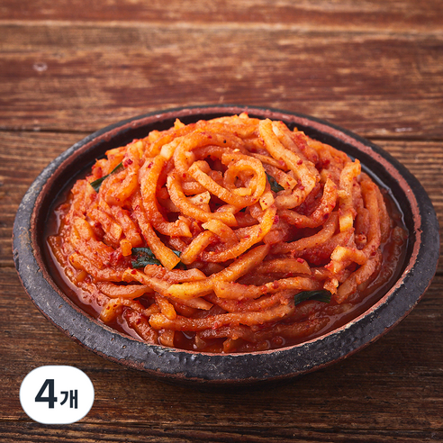 모산김치 갓담은 무생채김치, 1kg, 4개