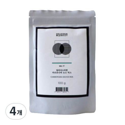 딜리셔스마켓 까르보나라 소스믹스, 100g, 4개