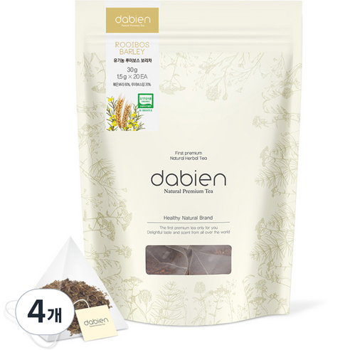 다비앙티백 유기농 루이보스 보리차, 1.5g, 20개입, 4개