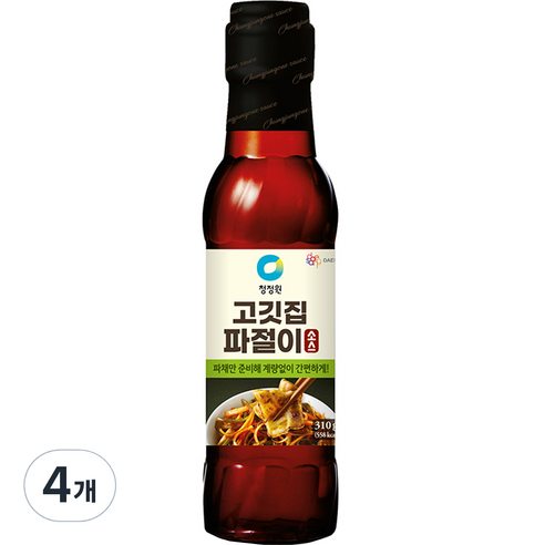 대상 청정원 고깃집 파절이 소스, 310g, 4개