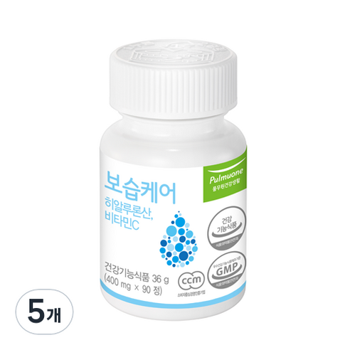 풀무원건강생활 보습케어 히알루론산, 90정, 36g, 5개