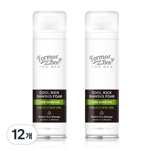 포멀비 포맨 쿨킥 쉐이빙 폼 퓨어 센서티브, 200ml, 12개