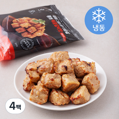 바르닭 직화그릴 닭가슴살 큐브 매콤갈비맛 (냉동), 100g, 4팩