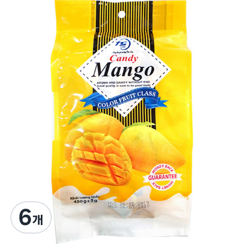 티에스 망고맛 젤리, 450g, 6개