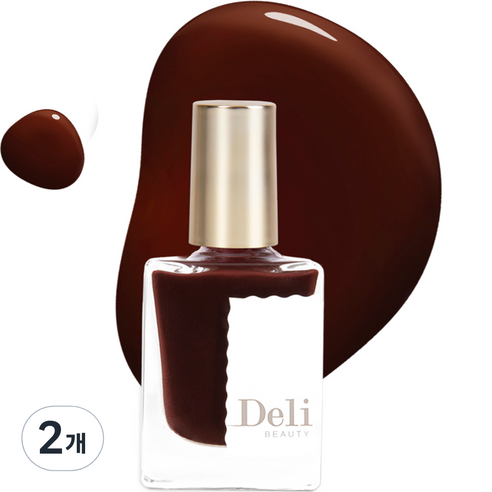 델리뷰티 딥 시럽 루어 인 무드 네일컬러, MRD102 뮤트 버건디, 10ml, 2개