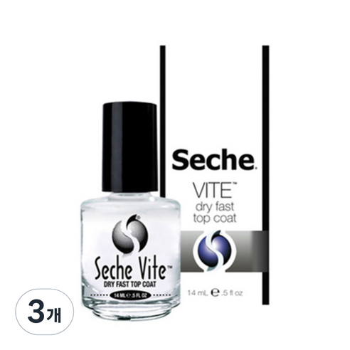 세쉐 바이트 드라이 패스트 탑코트, 14ml, 3개