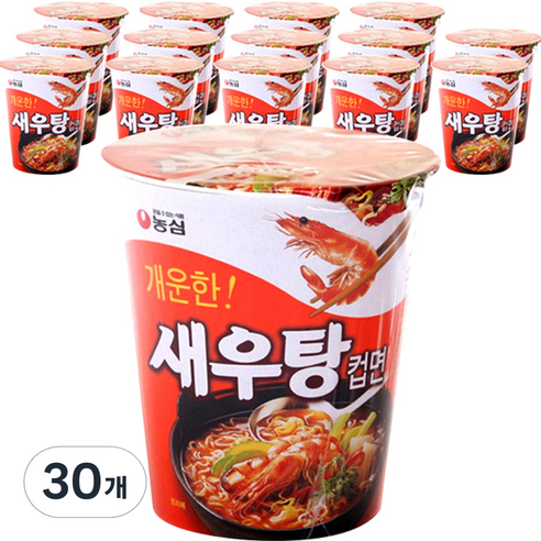 농심 새우탕컵 67g, 30개