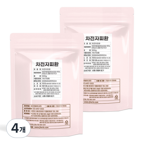 자연초 차전자피환, 4개, 300g