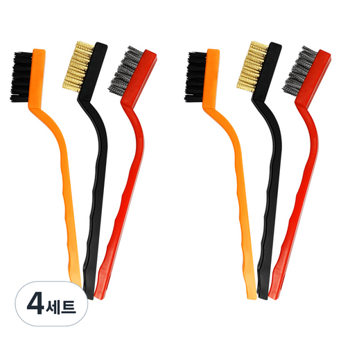 월드크린 와이어 브러쉬 3종 세트, 혼합색상, 4세트