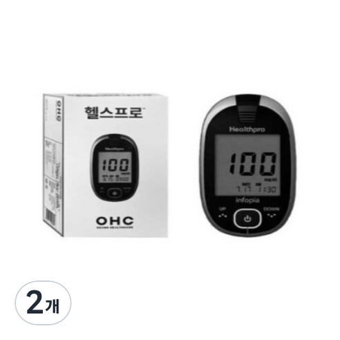 오상헬스케어 헬스프로 혈당 측정기, hp_001, 2개
