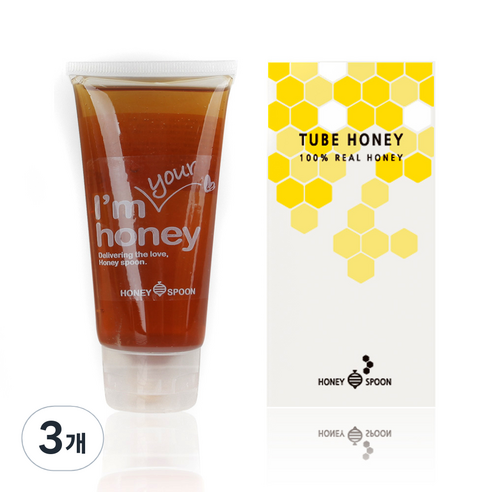 HONEYSPOON 튜브허니 밤꽃꿀, 3개, 120g