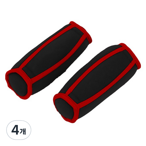 프코모 안전한 여성용 덤벨 레드, 4개, 1kg