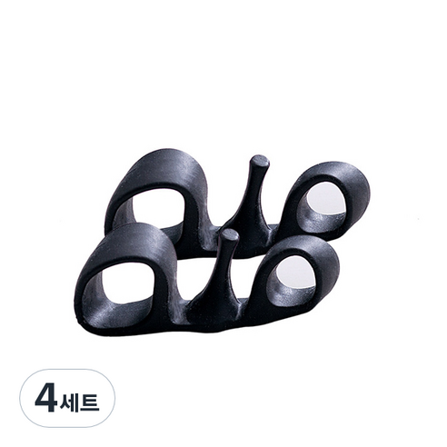 드방스 실리콘 발가락 링 보호대 좌우 세트 블랙, 4세트