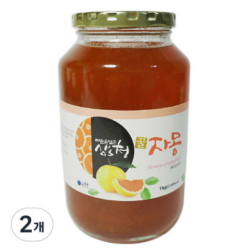 심''s청 꿀 자몽차, 1kg, 2개, 1개입