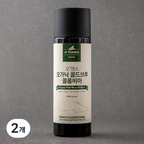 오땡스 오가닉 콜드브루 콜롬비아 커피, 400ml, 2개