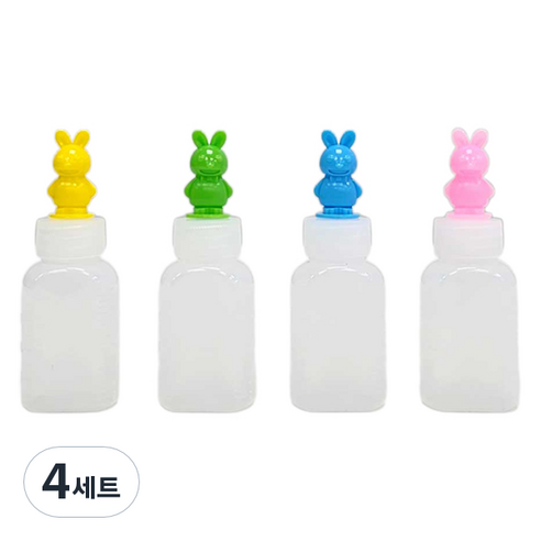 캐릭터 토끼 핑크 묶음 투약 물약병 20ml x 100p 세트, 4세트