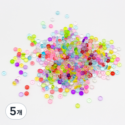 아트니즘 대용량 슬라임 재료 비즈공예 구슬 파츠 피쉬볼 500g, 5개, 0010혼합