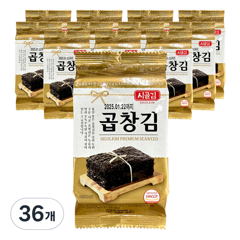 시골 곱창김, 36개, 5g