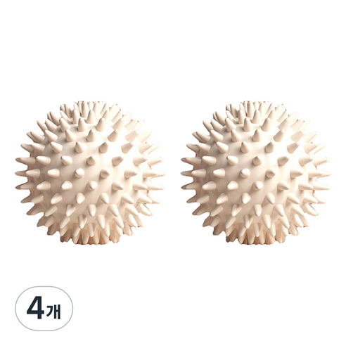 고민고밍 허리 등 근육 발 마사지 볼 6cm, 4개, 아이보리