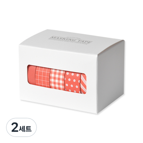 모노라이크 아르떼 마스킹 테이프 5종 세트, Coral, 2세트