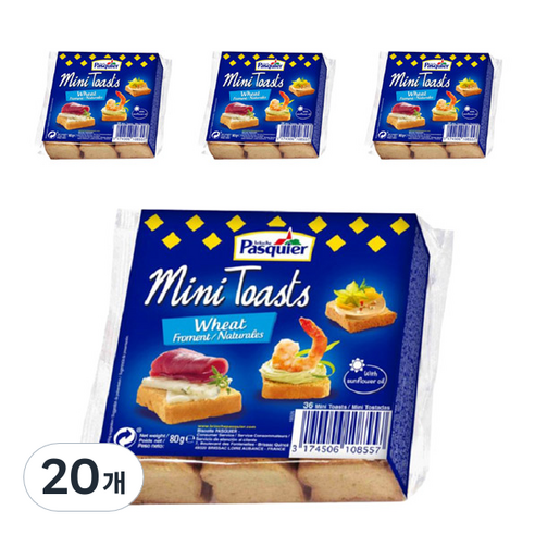 파스키에 미니 토스트 과자, 80g, 20개