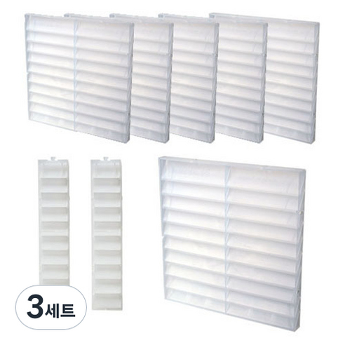 사생활보호 창문가리개25cm 6개 + 5cm 2개 세트, 3세트, 반투명