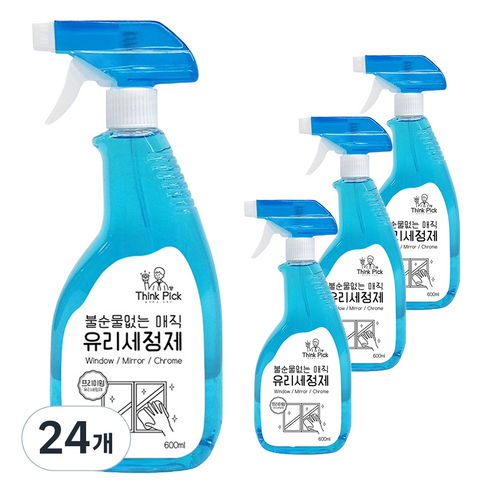 띵크픽 불순물 없는 매직 유리세정제, 600ml, 24개