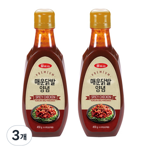움트리 매운닭발양념, 450g, 3개