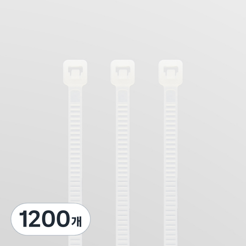 솔탑 전선 정리 케이블 타이, 1200개, 백색