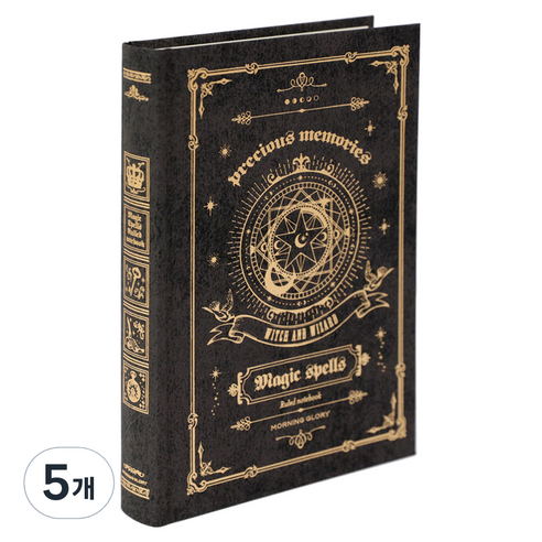 모닝글로리 마법주문서 ver 2 노트 224매, 블랙, 5개