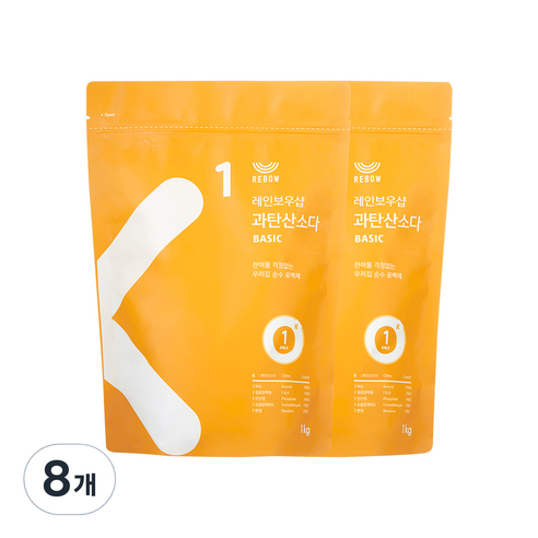 레인보우샵 K1 과탄산소다 베이직, 1kg, 8개