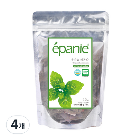 에빠니 유기농 레몬밤 티백, 1.5g, 30개입, 4개