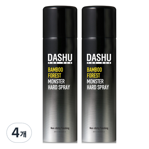 다슈 포맨 밤부 포레스트 몬스터 하드 헤어 스프레이, 280ml, 4개