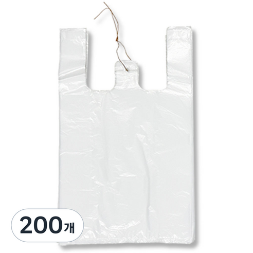 애니돌 손잡이 마트 비닐봉투 유백, 20L, 200개
