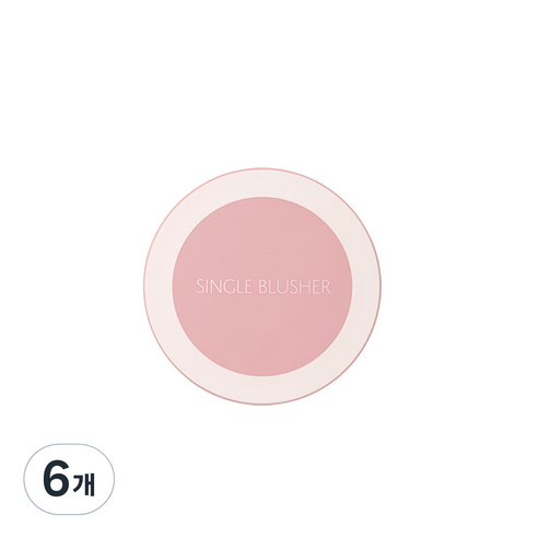 샘물 싱글 블러셔 5g, PK10 베이핑크, 6개