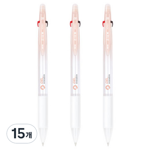 자바펜 지움3겔 지워지는 볼펜 0.5mm, 15개, 피치