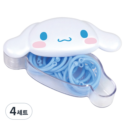 바이하츠 시나모롤 플라스틱 카드링 중 15p 세트, 혼합색상, 4세트