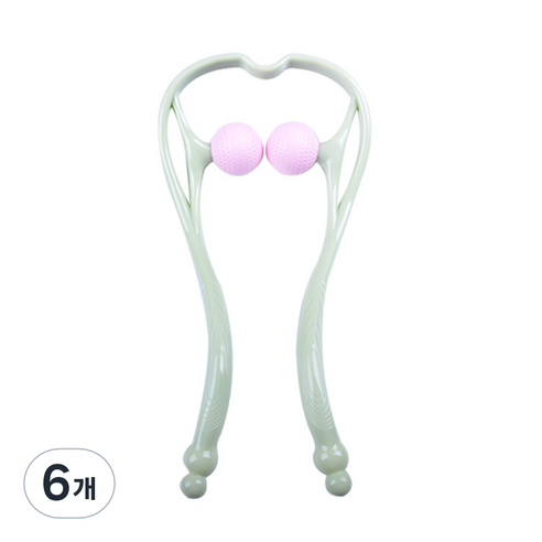 피에스 셀프 골프공 경추 수동 목 종아리 마사지기, 6개, 그린