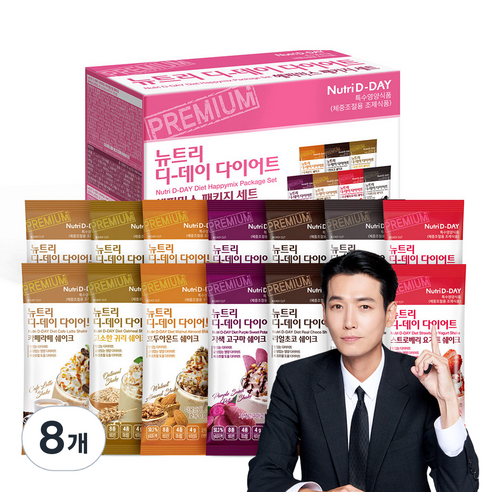 뉴트리디데이 다이어트 쉐이크 해피믹스, 350g, 8개