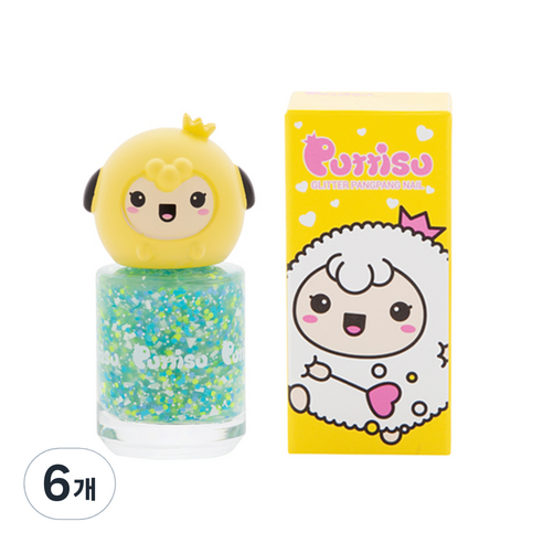 뿌띠슈 글리터팡팡 네일 G05 에메랄드연못, 6개