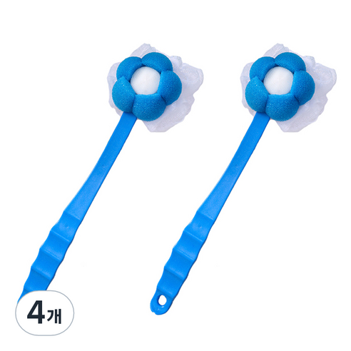 언헤브 2in1 플라워 샤워 바디 브러쉬, 블루, 1개입, 4개
