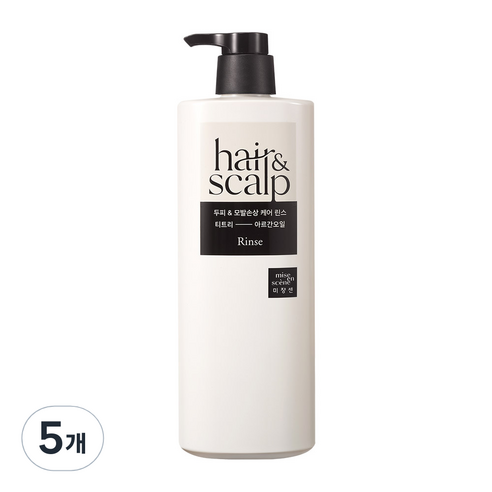 미쟝센 헤어 앤 스칼프 두피 앤 모발손상 케어 린스, 5개, 750ml