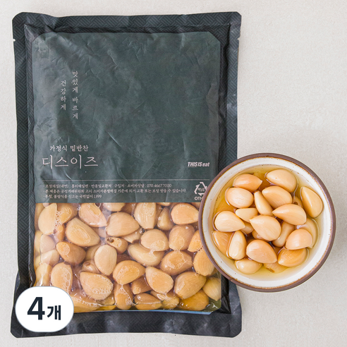 디스이즈 깐마늘 장아찌, 1kg, 4개