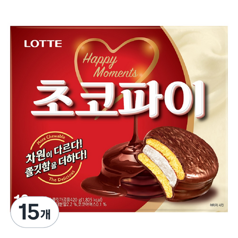 롯데제과 초코파이, 420g, 15개